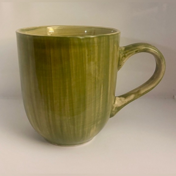 Citrus Grove Coffee Mug Tea Cup Hand Painted Green Ceramic 16oz. - Picture 1 of 6